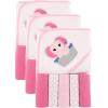 image:imageLuvable Friends Unisex Baby Hooded Towel with Five Washcloths Deer One SizePink Elephant