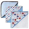 image:imageLuvable Friends Hooded Towels in Mesh Bag Blue 3CountBlue
