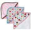 image:imageLuvable Friends Hooded Towels in Mesh Bag Blue 3CountPink