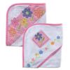 image:imageLuvable Friends Large Patch Hooded Towels 2 Pack PinkPink
