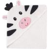 image:imageLuvable Friends Unisex Baby Cotton Animal Face Hooded Towel Moose One SizeZebra