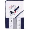 image:imageLuvable Friends Unisex Baby Hooded Towel with Five Washcloths Deer One SizeSea Captain