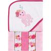 image:imageLuvable Friends Unisex Baby Hooded Towel with Five Washcloths Deer One SizeTropical Octopus