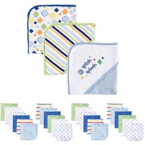 image:imageLuvable Friends Baby Hooded Towel and Washcloth Set 27 Piece Pink FoxSplish Splash