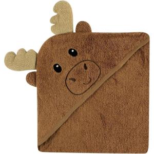 image:imageLuvable Friends Unisex Baby Cotton Animal Face Hooded Towel Moose One SizeMoose