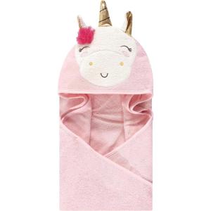 image:imageLuvable Friends Unisex Baby Cotton Animal Face Hooded Towel Moose One SizeUnicorn Flower