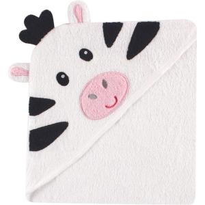 image:imageLuvable Friends Unisex Baby Cotton Animal Face Hooded Towel Moose One SizeZebra