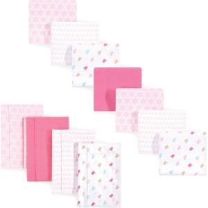 image:imageLuvable Friends Unisex Baby Cotton Flannel Burp Cloths and Receiving Blankets 11Piece Tribe One SizeBirdies