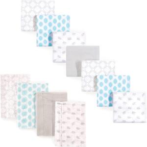 image:imageLuvable Friends Unisex Baby Cotton Flannel Burp Cloths and Receiving Blankets 11Piece Tribe One SizeElephant