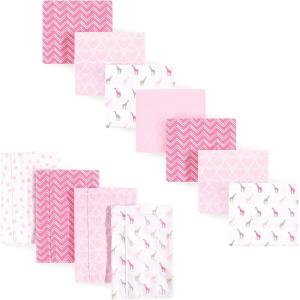 image:imageLuvable Friends Unisex Baby Cotton Flannel Burp Cloths and Receiving Blankets 11Piece Tribe One SizeGiraffe