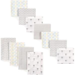 image:imageLuvable Friends Unisex Baby Cotton Flannel Burp Cloths and Receiving Blankets 11Piece Tribe One SizeKoala