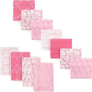 image:imageLuvable Friends Unisex Baby Cotton Flannel Burp Cloths and Receiving Blankets 11Piece Tribe One SizeLove