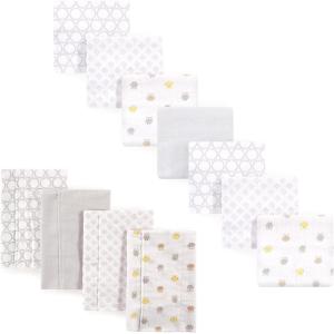 image:imageLuvable Friends Unisex Baby Cotton Flannel Burp Cloths and Receiving Blankets 11Piece Tribe One SizeOwl