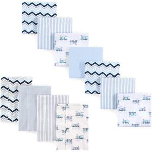 image:imageLuvable Friends Unisex Baby Cotton Flannel Burp Cloths and Receiving Blankets 11Piece Tribe One SizeTrain
