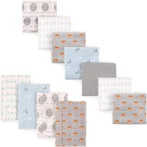 image:imageLuvable Friends Unisex Baby Cotton Flannel Burp Cloths and Receiving Blankets 11Piece Tribe One SizeWild Free