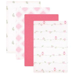 image:imageLuvable Friends Unisex Baby Cotton Flannel Receiving Blankets Boy Feathers 3Pack One SizeBird 4pack