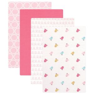 image:imageLuvable Friends Unisex Baby Cotton Flannel Receiving Blankets Boy Feathers 3Pack One SizeBirdies 4pack