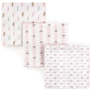 image:imageLuvable Friends Unisex Baby Cotton Flannel Receiving Blankets Boy Feathers 3Pack One SizeGirl Feathers 3pack