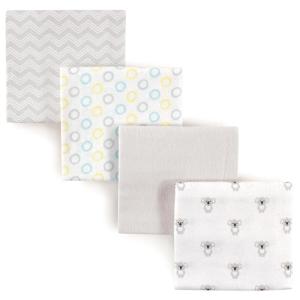 image:imageLuvable Friends Unisex Baby Cotton Flannel Receiving Blankets Boy Feathers 3Pack One SizeKoala 4pack