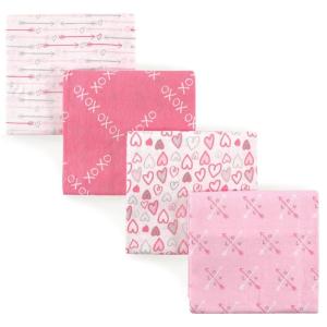 image:imageLuvable Friends Unisex Baby Cotton Flannel Receiving Blankets Boy Feathers 3Pack One SizeLove 4pack