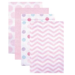 image:imageLuvable Friends Unisex Baby Cotton Flannel Receiving Blankets Boy Feathers 3Pack One SizePink Dots 4pack