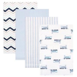 image:imageLuvable Friends Unisex Baby Cotton Flannel Receiving Blankets Boy Feathers 3Pack One SizeTrain 4pack