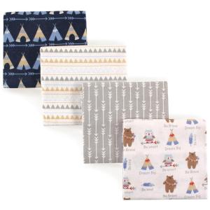 image:imageLuvable Friends Unisex Baby Cotton Flannel Receiving Blankets Boy Feathers 3Pack One SizeTribe 4pack