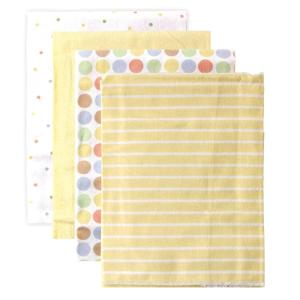 image:imageLuvable Friends Unisex Baby Cotton Flannel Receiving Blankets Boy Feathers 3Pack One SizeYellow