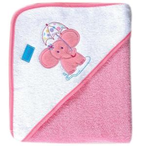 image:imageLuvable Friends Unisex Baby Cotton Hooded Towel Blue One SizePink