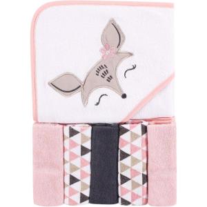 image:imageLuvable Friends Unisex Baby Hooded Towel with Five Washcloths Deer One SizeDeer