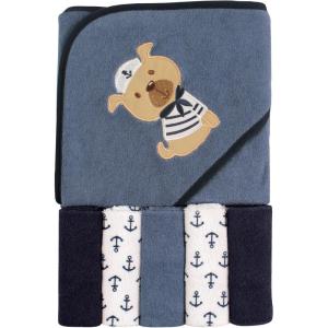 image:imageLuvable Friends Unisex Baby Hooded Towel with Five Washcloths Elephant Spray One SizeDog