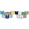 image:imageLuvable Friends Cotton Terry Drooler Bibs with PEVA Back Pink Balloon and LadybugBlue Rocket