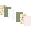 image:imageLuvable Friends Hudson Baby Flannel Burp Cloths 7pk Animal LeopardGreen Garden