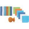 image:imageLuvable Friends Unisex Baby Cotton Rich Washcloths Blue Stripe One SizeBlue Solid