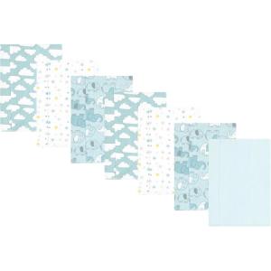 image:imageLuvable Friends Hudson Baby Flannel Burp Cloths 7pk Animal LeopardBlue Elephant Journey
