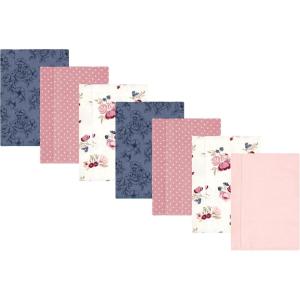 image:imageLuvable Friends Hudson Baby Flannel Burp Cloths 7pk Animal LeopardBlush Rose Floral