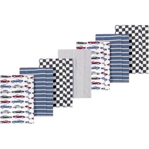 image:imageLuvable Friends Hudson Baby Flannel Burp Cloths 7pk Animal LeopardClassic Cars