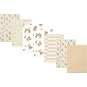 image:imageLuvable Friends Hudson Baby Flannel Burp Cloths 7pk Animal LeopardCuddle Bears