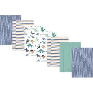 image:imageLuvable Friends Hudson Baby Flannel Burp Cloths 7pk Animal LeopardDino Pals
