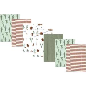 image:imageLuvable Friends Hudson Baby Flannel Burp Cloths 7pk Animal LeopardForest Trail