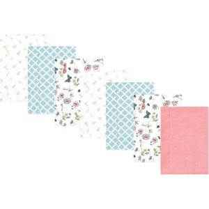 image:imageLuvable Friends Hudson Baby Flannel Burp Cloths 7pk Animal LeopardGarden Bird