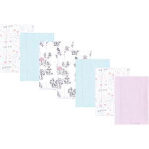image:imageLuvable Friends Hudson Baby Flannel Burp Cloths 7pk Animal LeopardGarden Fairy Tale