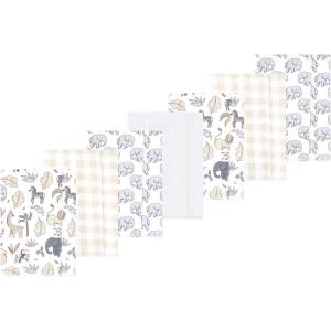 image:imageLuvable Friends Hudson Baby Flannel Burp Cloths 7pk Animal LeopardGray Neutral Safari
