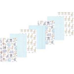 image:imageLuvable Friends Hudson Baby Flannel Burp Cloths 7pk Animal LeopardKangaroo Pastel
