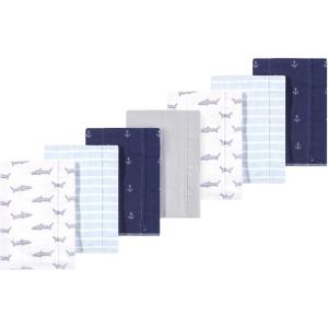 image:imageLuvable Friends Hudson Baby Flannel Burp Cloths 7pk Animal LeopardOcean Sharks
