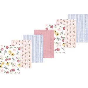 image:imageLuvable Friends Hudson Baby Flannel Burp Cloths 7pk Animal LeopardPainted Floral