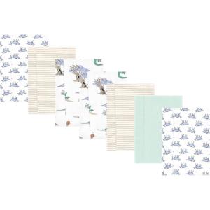 image:imageLuvable Friends Hudson Baby Flannel Burp Cloths 7pk Animal LeopardPastel Dino