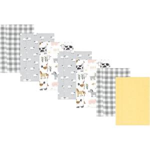 image:imageLuvable Friends Hudson Baby Flannel Burp Cloths 7pk Animal LeopardPastoral Farm