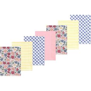 image:imageLuvable Friends Hudson Baby Flannel Burp Cloths 7pk Animal LeopardPink Blue Floral