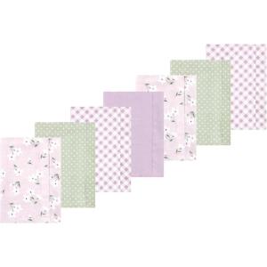 image:imageLuvable Friends Hudson Baby Flannel Burp Cloths 7pk Animal LeopardPurple Floral